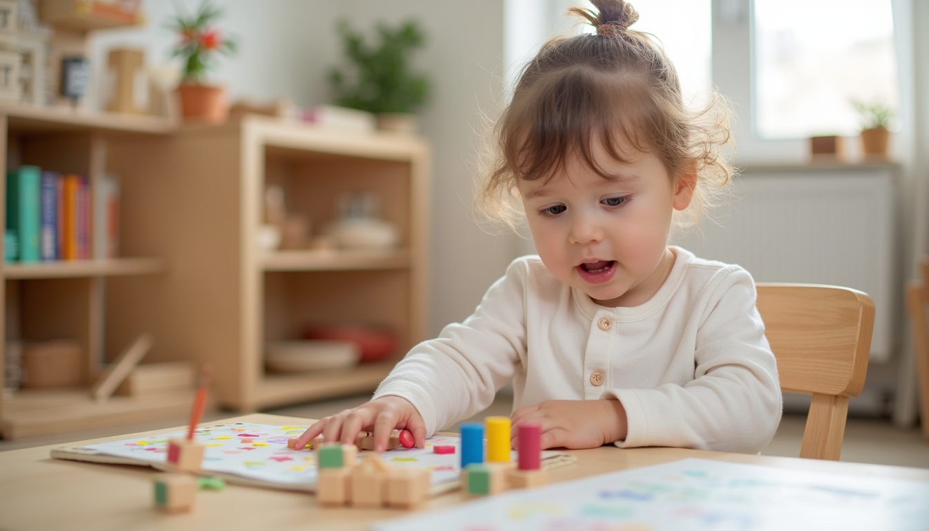 Copii fericiți într-o clasă de școală Montessori, învățând prin joc