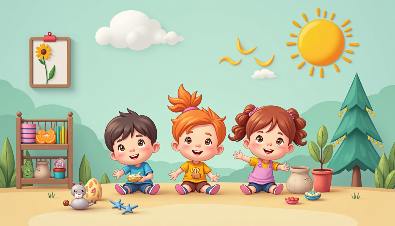 Copii fericiți jucându-se la creșă în Ploiești, într-un mediu sigur și stimulant.